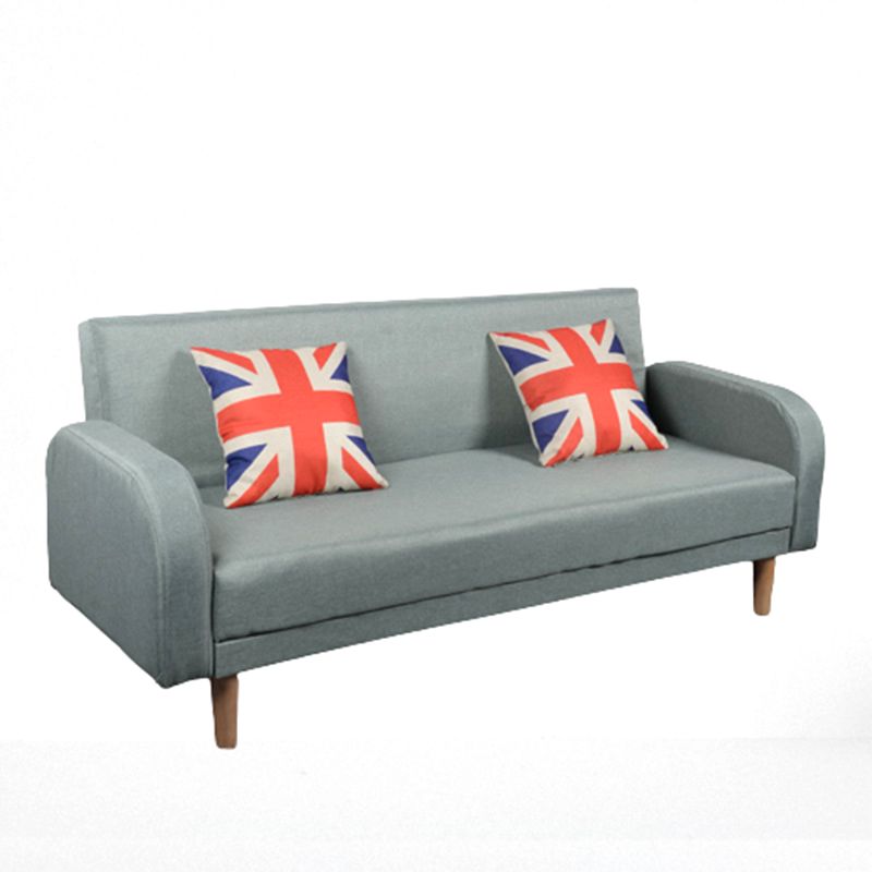 Linen Contemporary Square Arm Sofa Convertible Sofa for Living Room, Bonus Room
