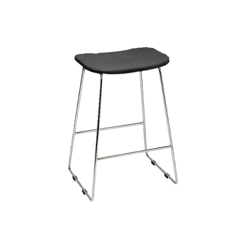 Contemporary Wood and Metal Backless Counter Height Stools for Living Room