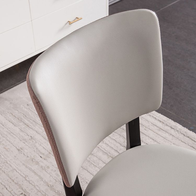 Dining Room Upholstered Chair Industrial Home Faux Leather Dining Chair