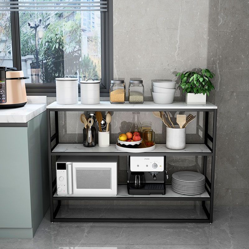 Home Dining Kitchen Island Table Modern Rectangle Shape Prep Table