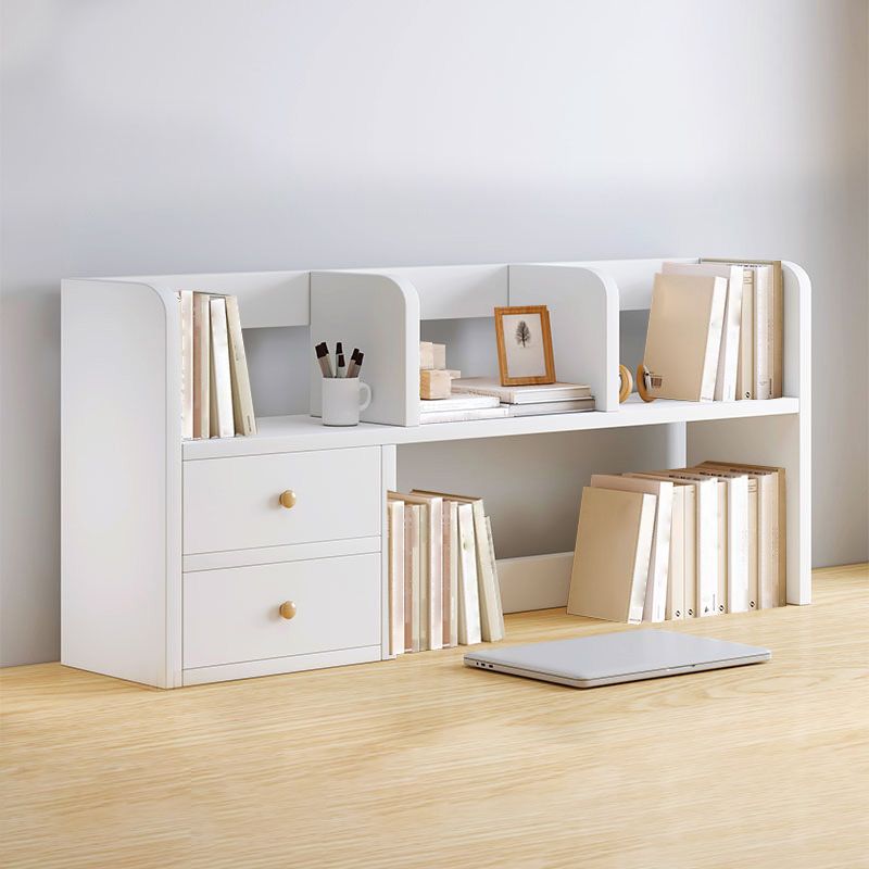 Modern Style Bookshelf Open Back Engineer Wood Bookcase for Home Office