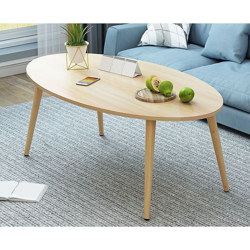 4 Legs Base Design Wood Color Solid Wood White/wood-based Panel Top Coffee Table