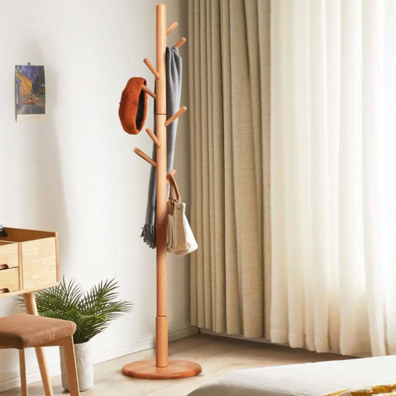 Modern Simple Hall Stand Wooden Free Standing Hall Stand with Hooks