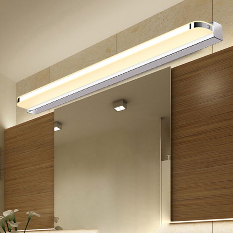 Simple LED Mirror Front Light Modern Vanity Light with Acrylic Shade for Bathroom