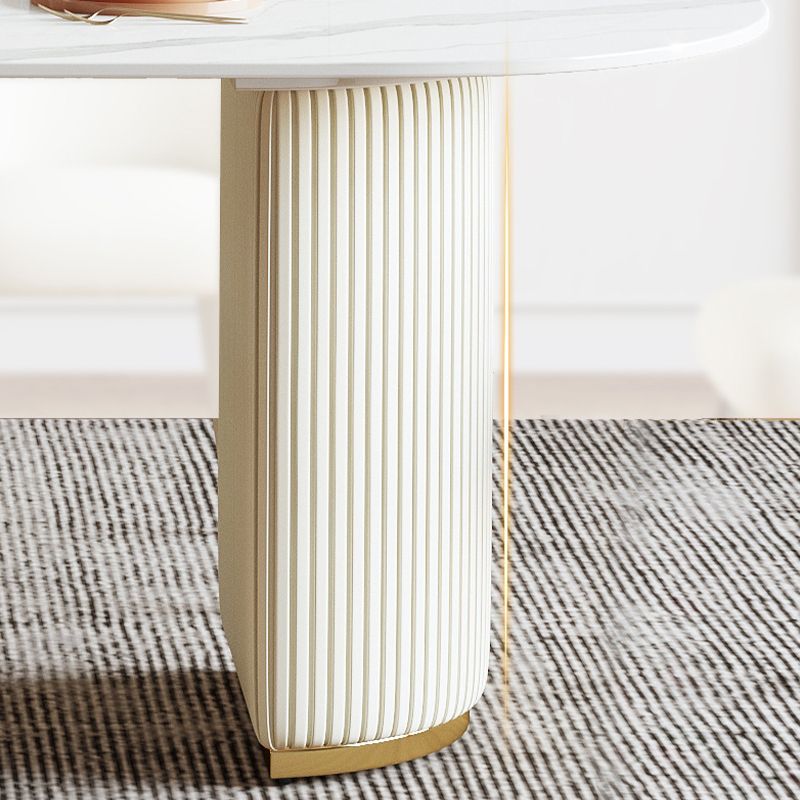 Oval Sintered Stone Dining Table Traditional Luxury Dining Table