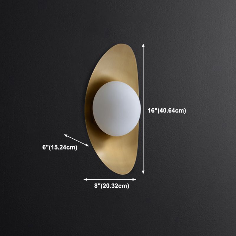 1 Light Globe Wall Lighting Fixtures Modern Style Glass Wall Mounted Lamps