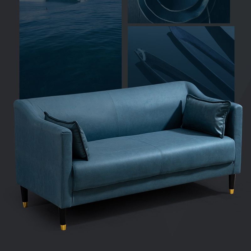 Stain Resistant Standard Sofa Pillows Included Settee with Metal Legs