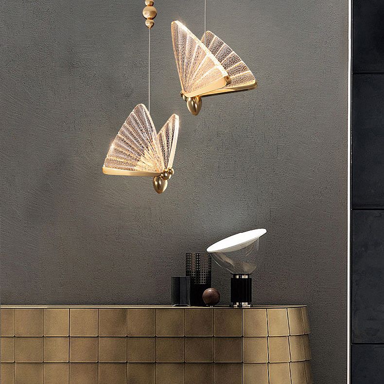 8.6 "brede acryl vlinder hangend licht leuntstijl eenvoud verlichtingsarmatuur voor coffeeshop restaurant