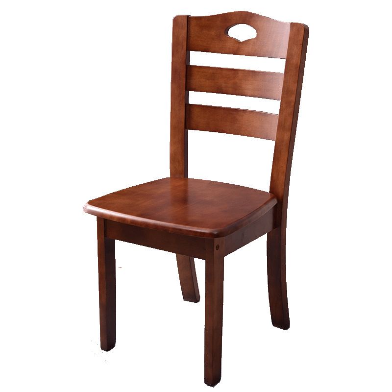Chaise latérale de salle à manger intérieure traditionnelle en bois, chaise latérale de salle à manger à dossier en échelle