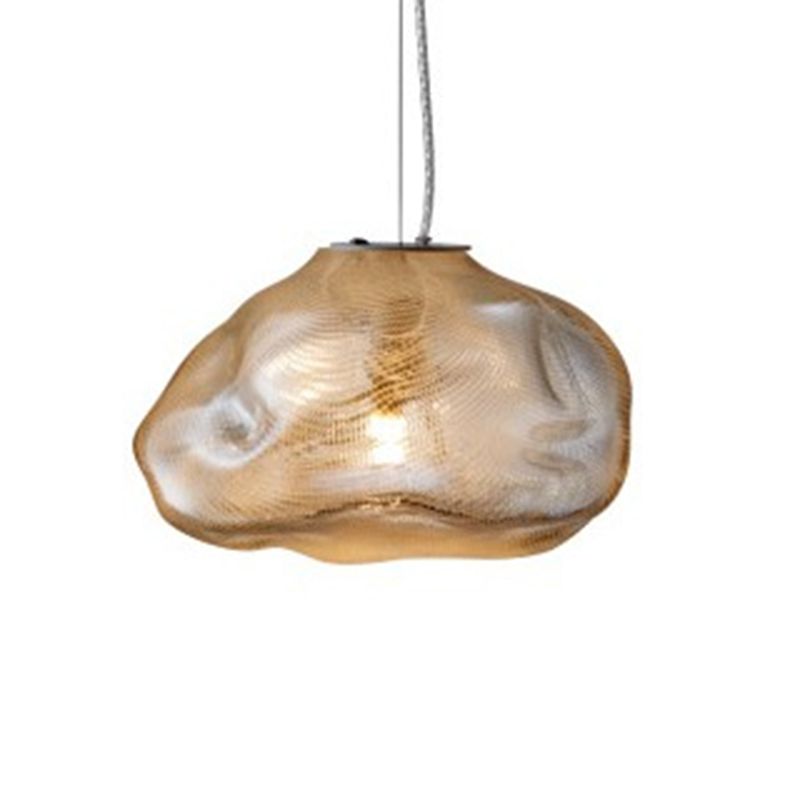 Lámpara de vidrio colgante con forma de colgante en forma de nube de estilo de diseñador lámpara de trabajo de restaurantes de 1 luces