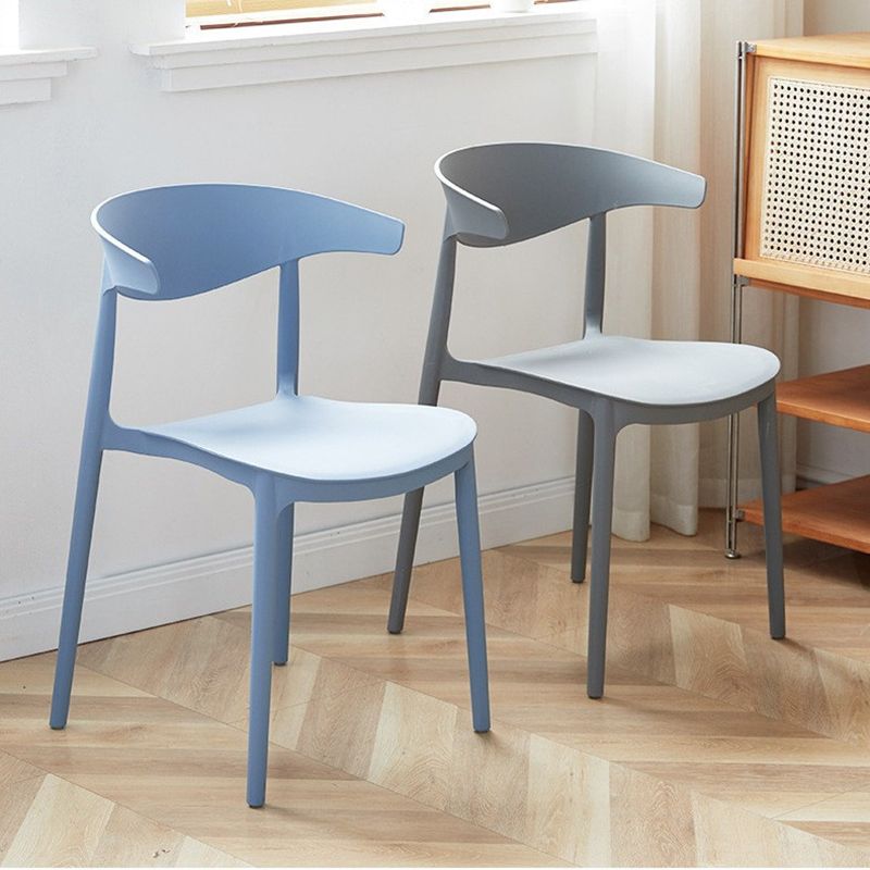 Dining Room Kitchen Dining Chair Open Back Plastic Side Chair