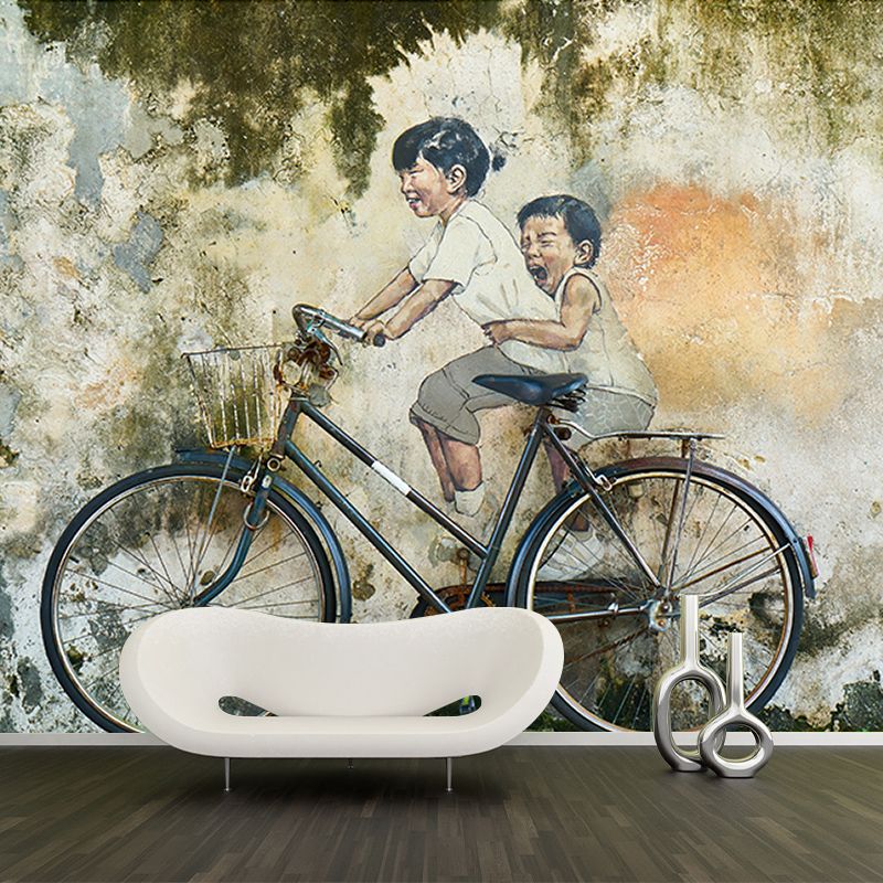 Stain Resistant Mural Classic Illustration Art Living Room Murals