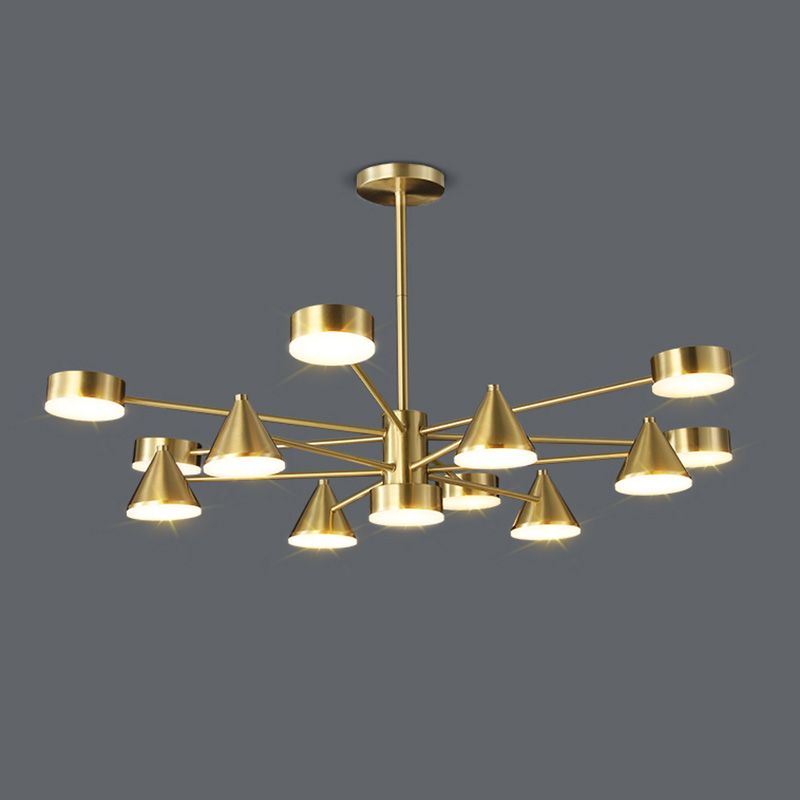 Brass Chandelier Lighting Postmodern Pendant Lamp for Living Room Dinning Room
