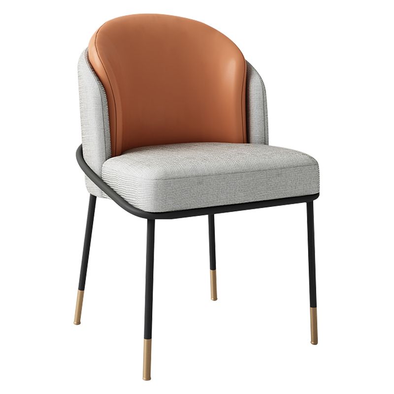 Scandinavische stijl gestoffeerde zijstoelen stevige rugarmloze eetkamerstoelen voor thuis
