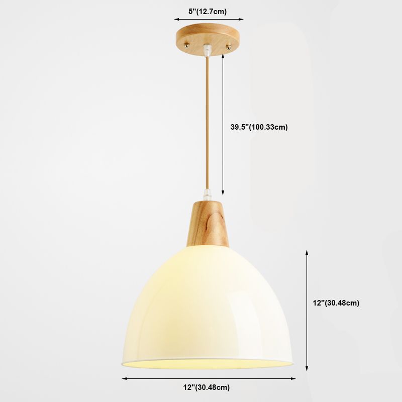 Bunte kuppelheizte helles modernes Stil Holz 1 Lichtanhänger für Esszimmer