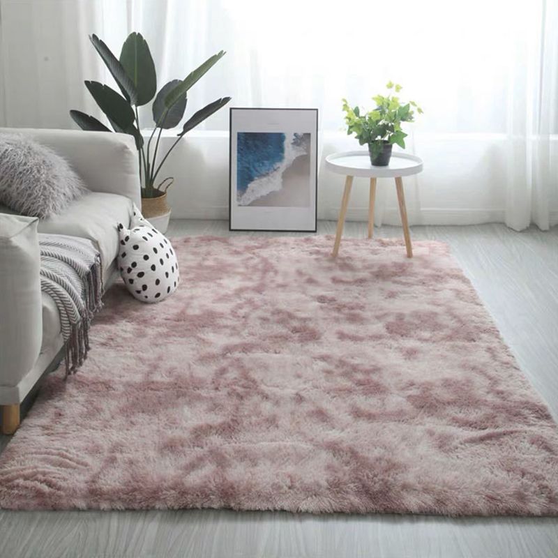 Light Gray Casual Rug Polyester Tie-dye Rug Washable Rug for Home Decor