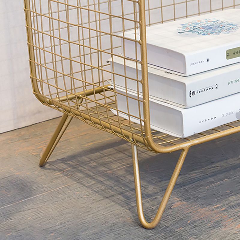 Metal Ladder Shelf Bookcase Glam Vertical Closed Back Book Shelf