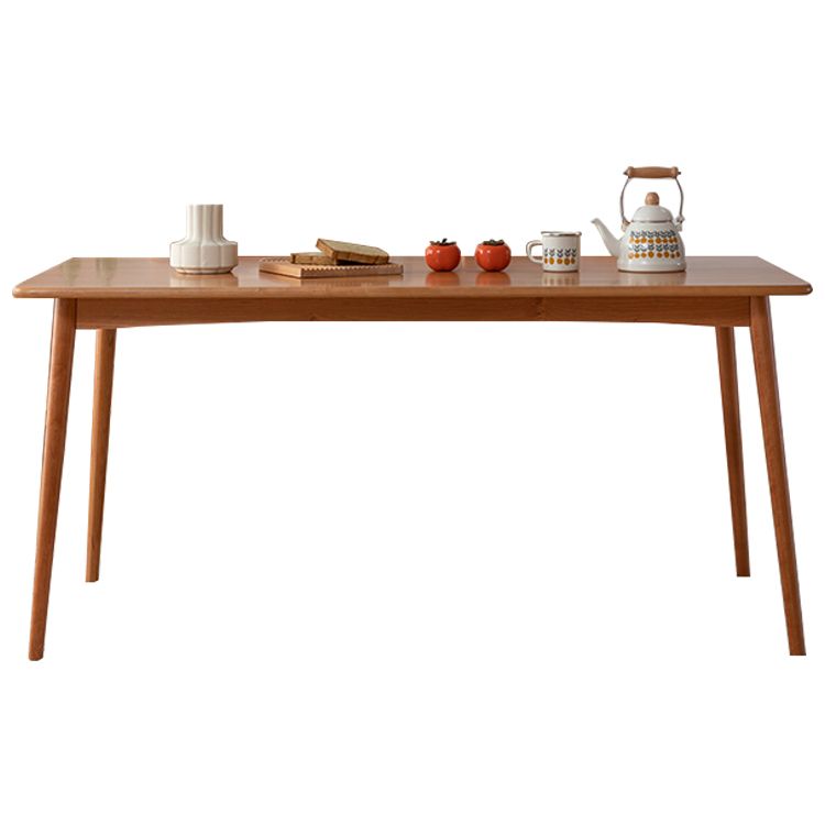 Table de salle à manger moderne de table en bois de cerisier de rectangle avec 4 jambes pour le restaurant