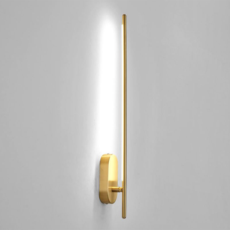 Stick geformte Metallleuchte zeitgenössische goldene LED -Wandlampe für Wohnzimmer