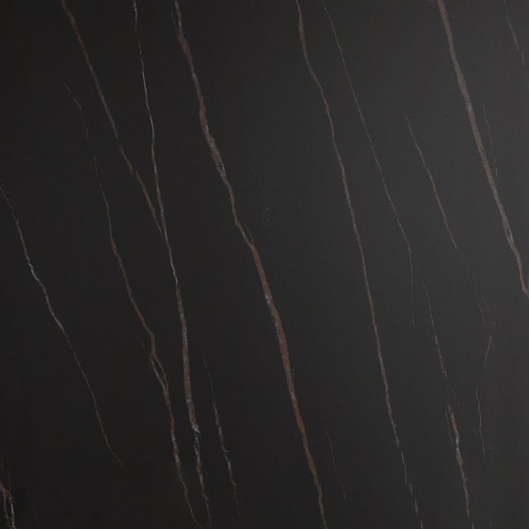 Modern 1/3/4/5 Pieces Black Dining Table Set with Sintered Stone Top Round Dinette Set