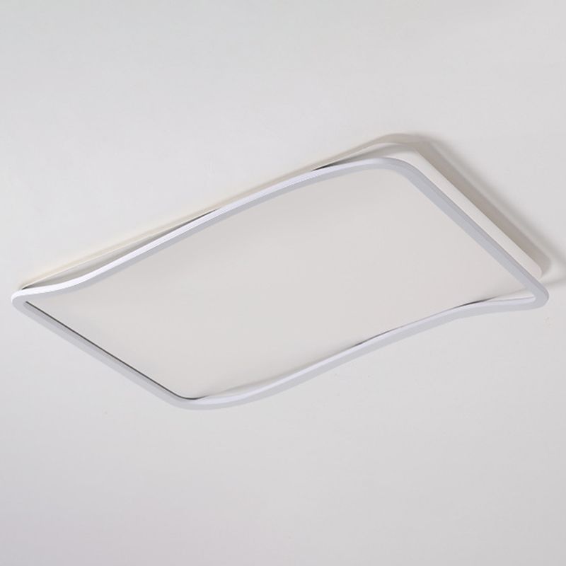 Contemporary Ceiling Light White LED Flush Mount Lighting for Home