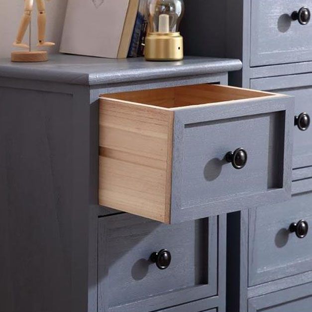 Retro Style Storage Chest Wooden Vertical Lingerie Chest for Bedroom