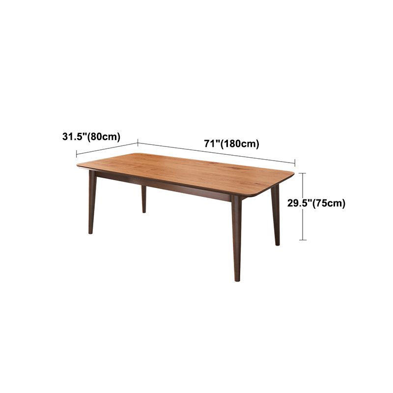 Modern Ash Wood Table for Restaurant Rectangle Dining Table with 4 Legs