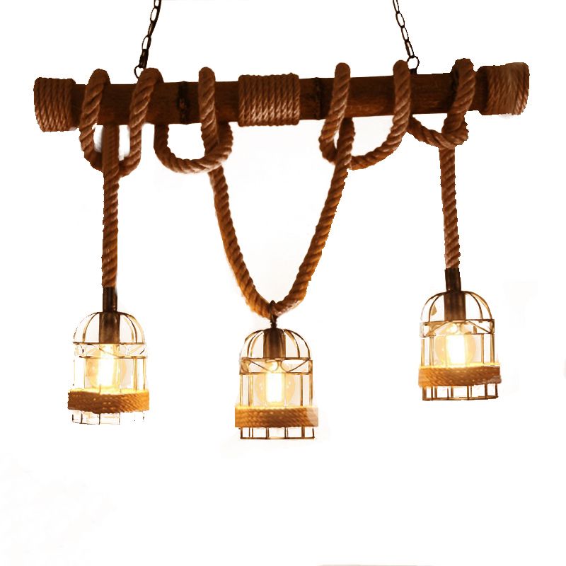 Industrial Style Island Pendant Metal Island Light Fixtures for Living Room