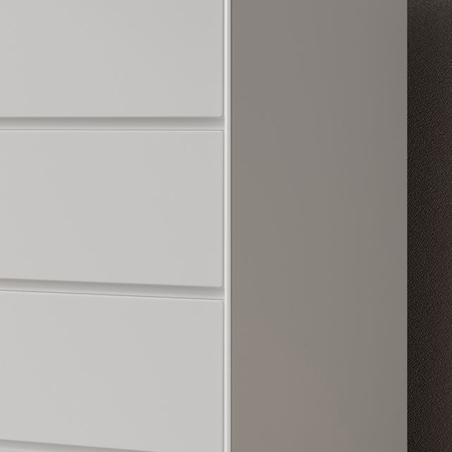 Modern Storage Chest Wooden White/Gray Storage Chest Dresser with Drawers