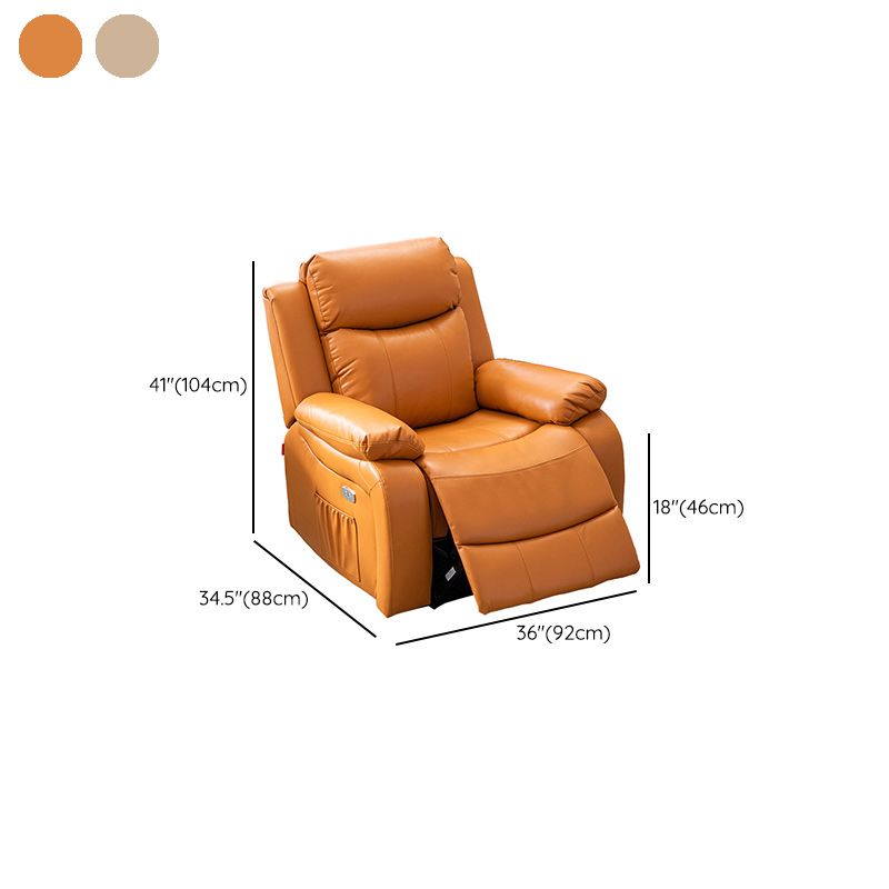 Leather Standard Recliner Modern Style Recliner Chairs for Home