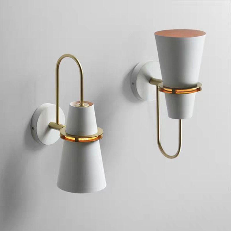 Lámparas de pared cónicas de estilo nórdico accesorios de iluminación de pared metálica para dormitorio