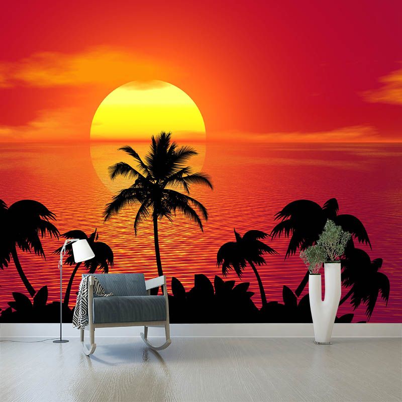 Peel and Stick Photography Wall Mural Sea Print Bedroom Tropical