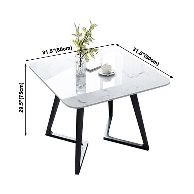 Mesa de comedor de piedra sinterizada de forma cuadrada industrial Mesa de comedor estándar para la cocina