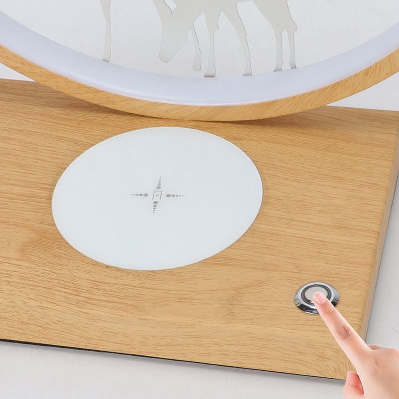 Metalen cirkelvorm tafellamp eigentijdse stijl led tafellicht voor slaapkamer
