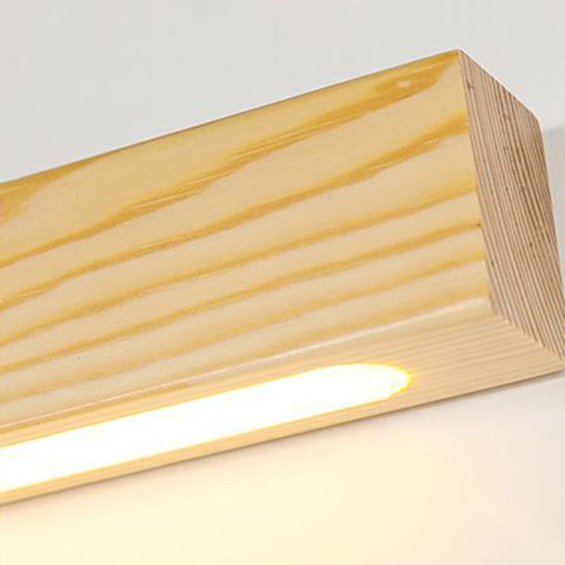 Éclairage d'applications murales linéaires en bois LED BEIGE MUR MUR ARMILLE ÉCLAIR