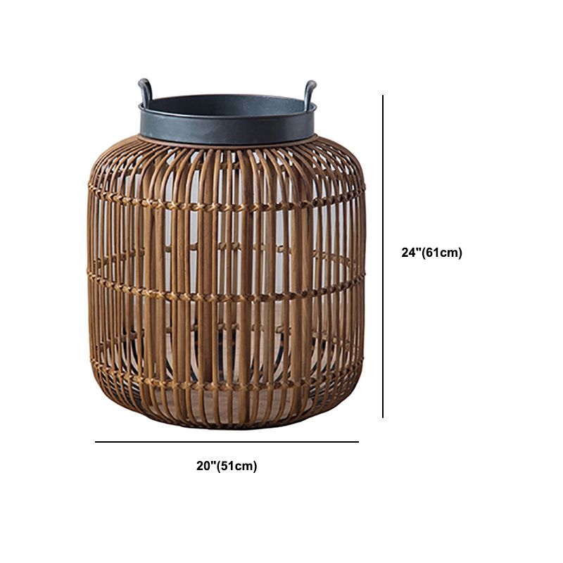 French Country Distressed Rattan Coffee Table Frame Metal Cocktail Table