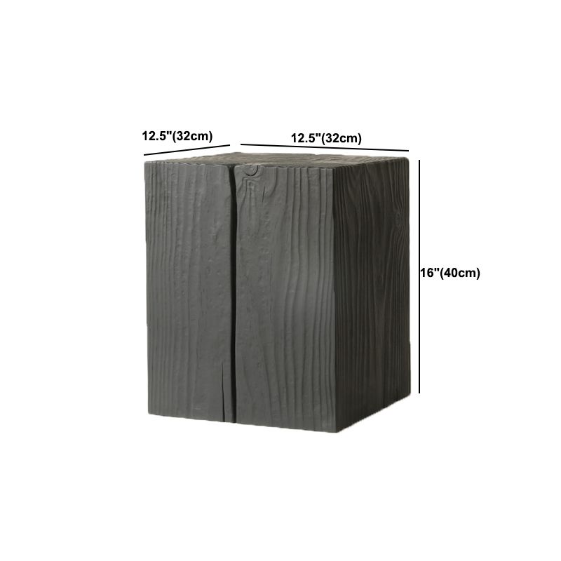 Contemporary Style Side End Table Wooden Pedestal Sofa Side Accent Table in Black