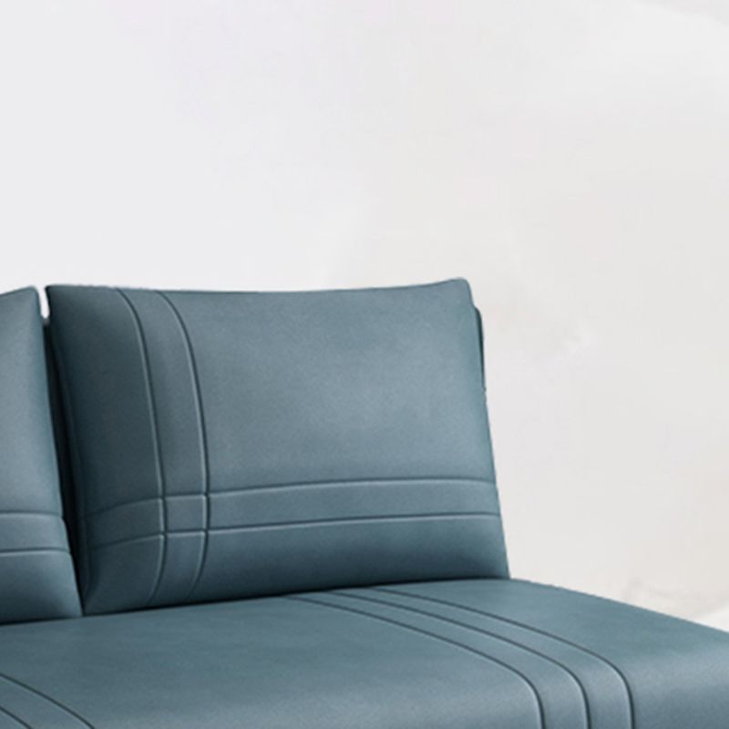 Faux Leather Contemporary Sofa Bed Armless Stain Resistant Bed Sofa Couch