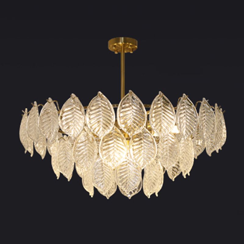 Contemporary Style Geometry Pendant Chandeliers Glass Hanging Pendant Lights in Gold