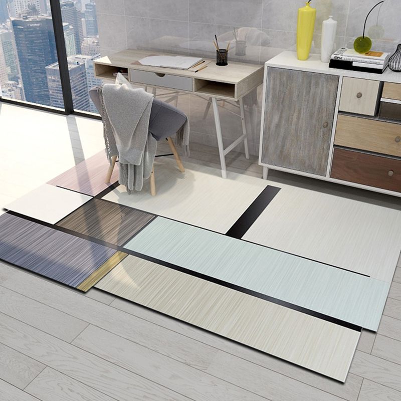 Odd-Shape Geometry Area Rug Dark Color Modern Carpet Polyester Pet Friendly Non-Slip Washable Rug for Home