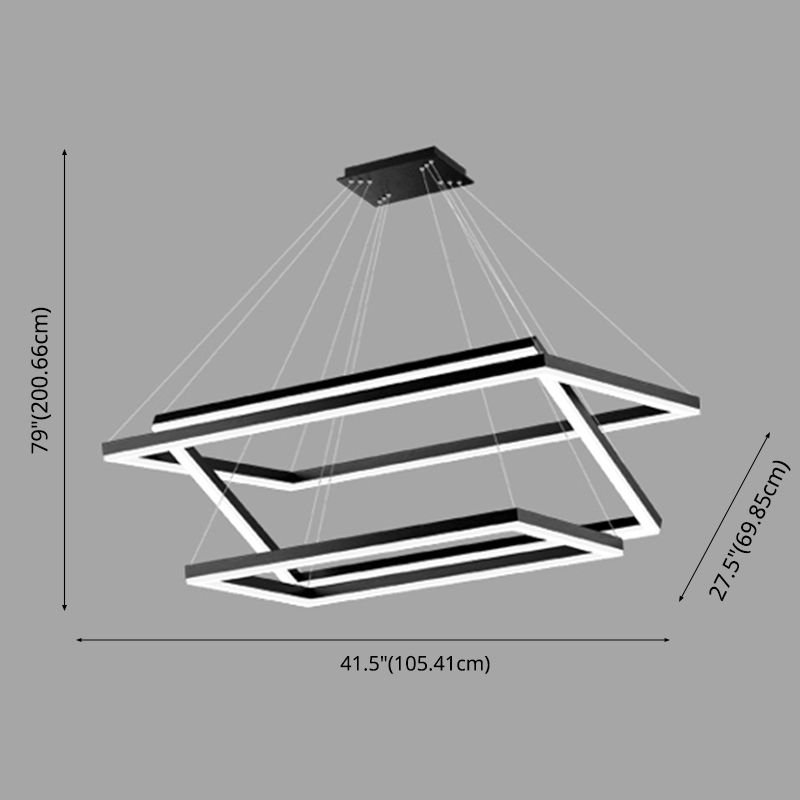 Modern Chandeliers For Dining Room Multiple Squares Chandelier Lighting Fixtures