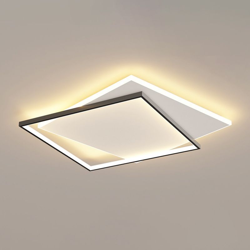 Metal Square Ceiling Fixture Minimalist-Style LED Ceiling Lighting