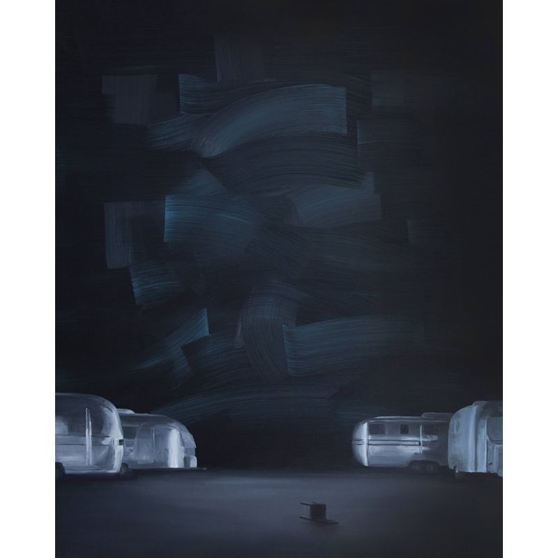 Black-Grey Parking Lot Murals Wallpaper Moisture Resistant Wall Decor for Living Room