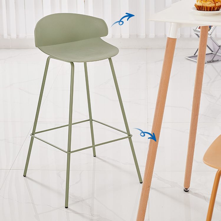 Nordic Style Metal Bar-stool Plastic Counter Bar Stool for Home