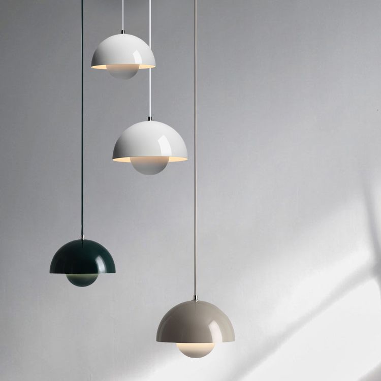 Round Shape Metal Hanging Light Nordic Macarons 1-Light Hanging Light Fixtures