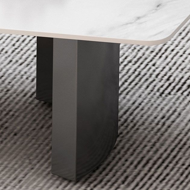 Abstract 1 Single Coffee Table Stone Top Geometric Cocktail Table