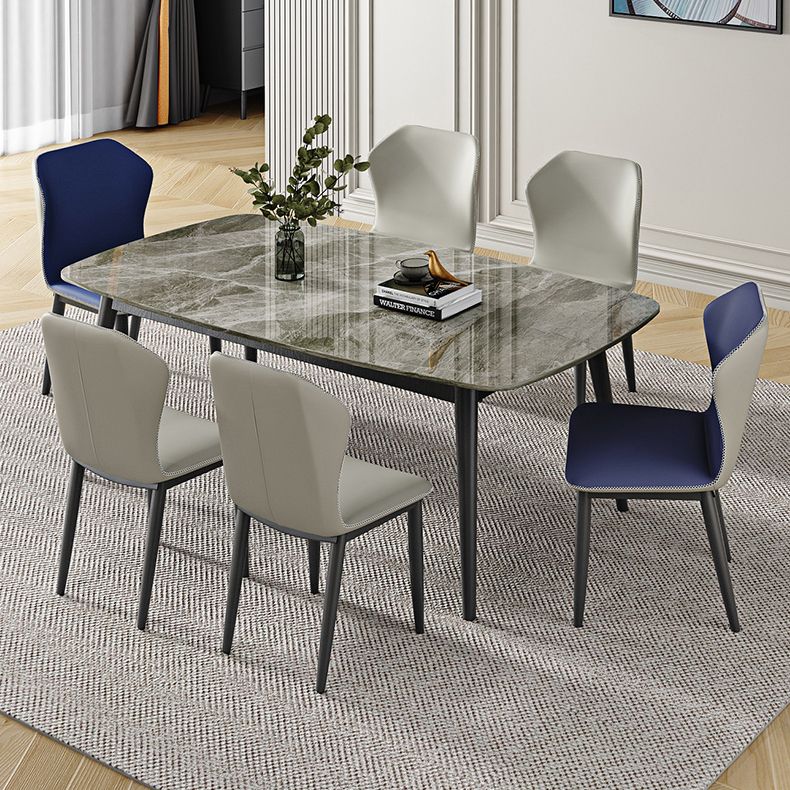 Sintered Stone Dining Table Industrial Dining Room Table for Kitchen