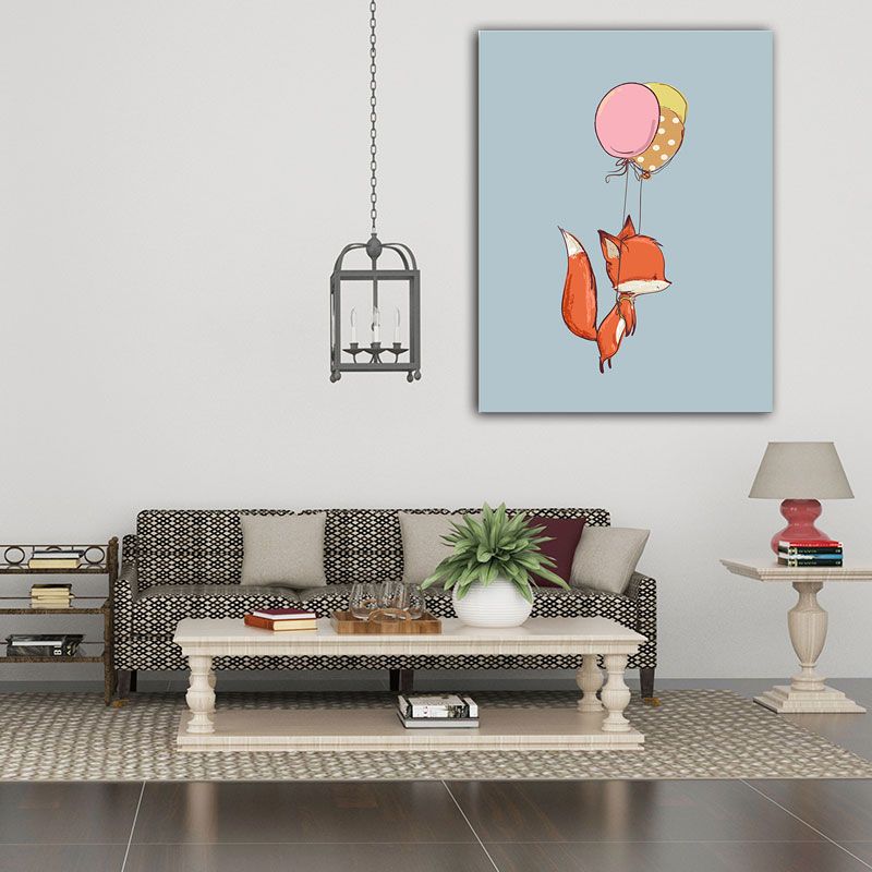 Peintures d'animaux et de ballons pour enfants, toile décorative, couleur claire, Art mural pour chambre de bébé