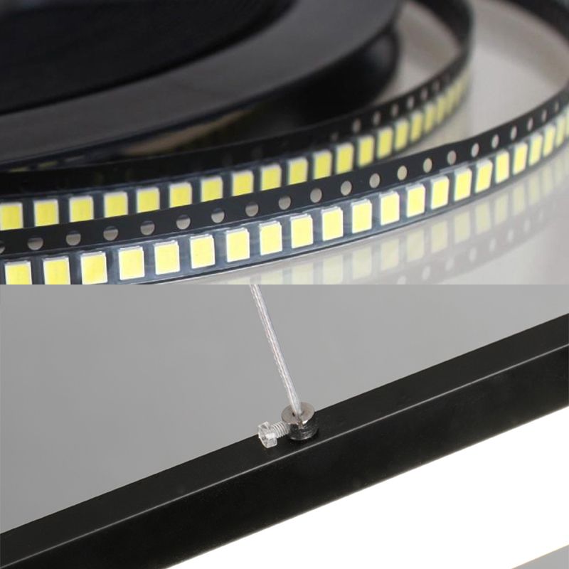 Black Aluminum Minimal Ceiling Lamp 1-Light LED Pendant Lighting Fixture for Office