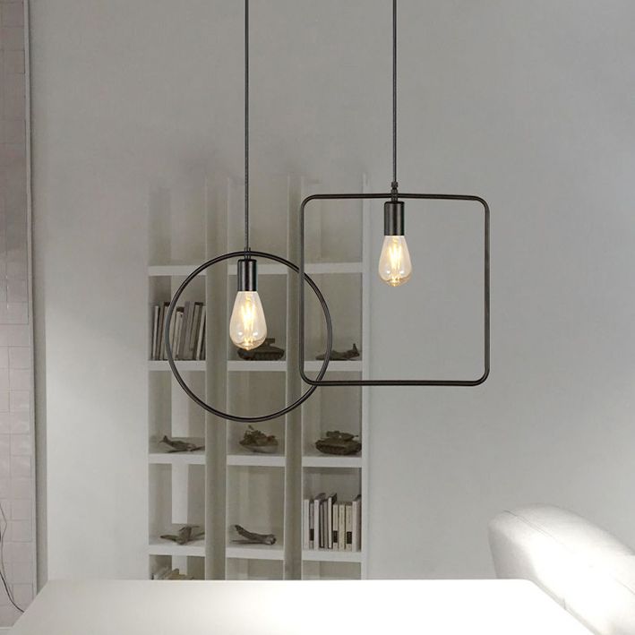 Industrial Minimalist Geometric Farmhouse Ceiling Light for Dining Room Coffee Shop